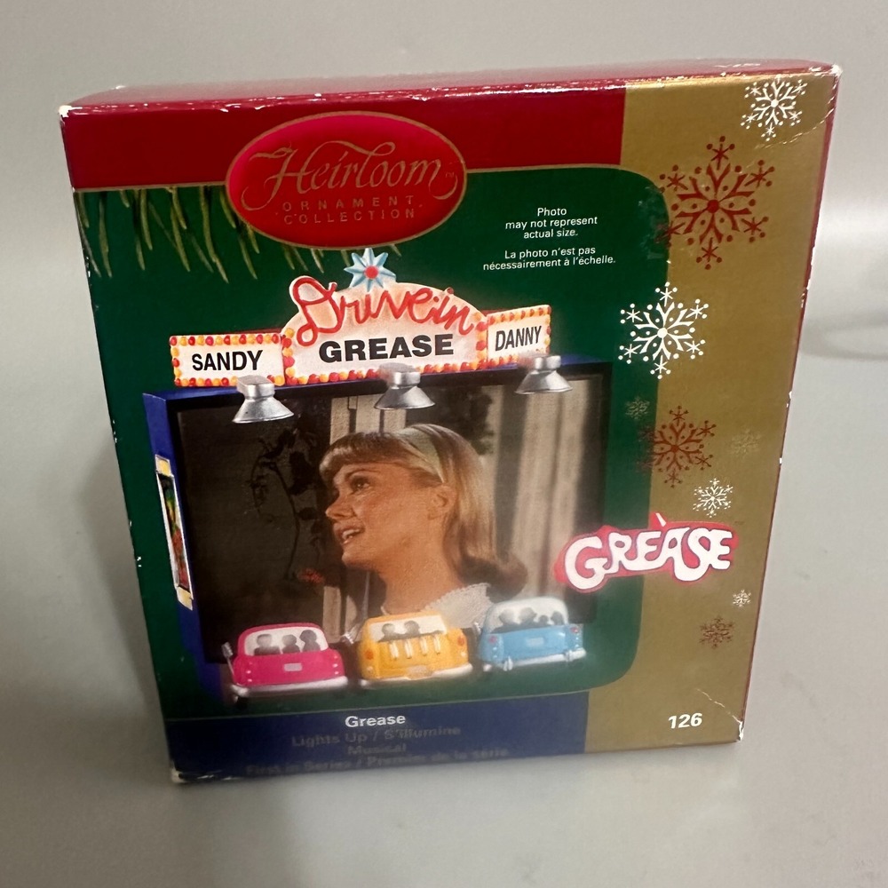 Carlton Cards Grease Drive-In Musical Ornament Lights Hopelessly Devoted To You